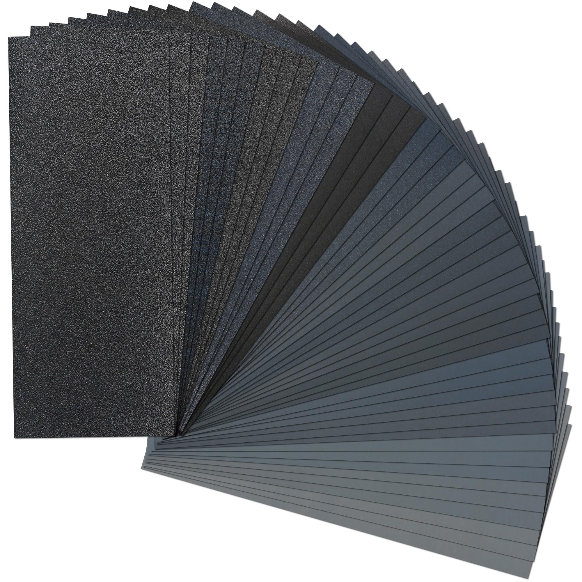 LotFancy Sandpaper, 45PCS, 80 to 3000 Grit Sand Paper Assortment, 9 x 3.6 Silicon Carbide Dry Wet Sanding Sheet, for Wood Furniture, Metal Sanding,