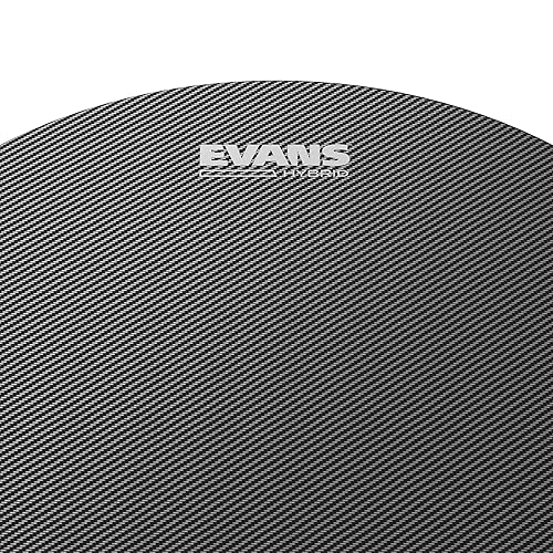 Miniatura 8 de Evans Hybrid Drumhead - Cabezal de tambor híbrido de marcha, para sensibilidad, rango dinámico, mejora la proyección, durabilidad, gris, 13 pulgadas
