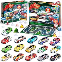 JOYIN 2025 Christmas Advent Calendar, 24 Days Christmas Countdown Pull Back Vehicles for Boys Girls Toddlers Kids, Xmas Party Toy Gifts, Kids Xmas Fun Gifts, Christmas Party Toy Gifts