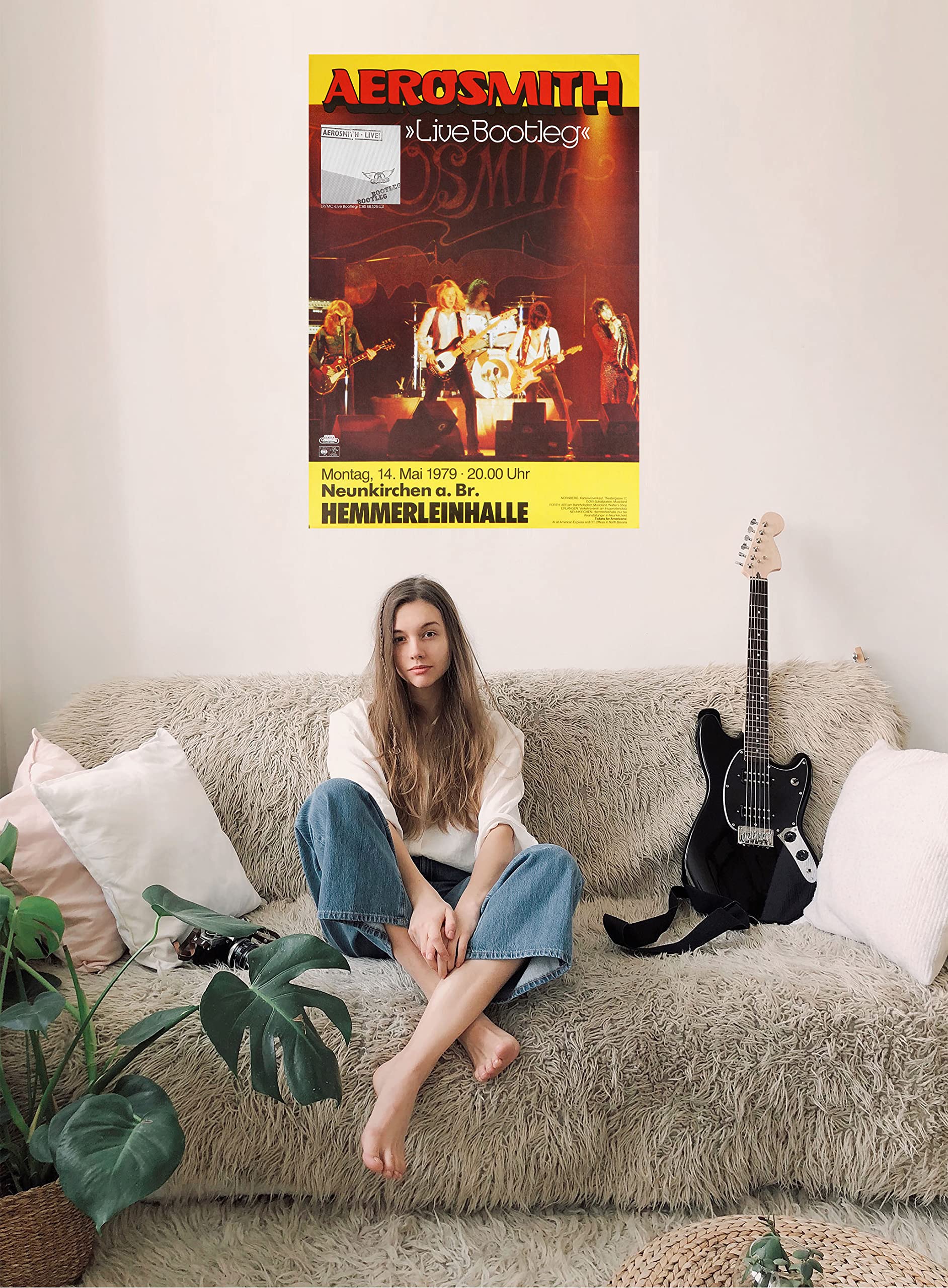 Premium Poster/Plakat | DIN A1 | Wanddeko | Live Konzert Veranstaltung » Aerosmith - Live Bootleg, Neunkirchen 1979 «