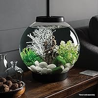 Vista 2 de biOrb Classic 15 Acrílico - Acuario de 4 galones con luces LED blancas - Tanque moderno y compacto para exhibición sobre mesa o escritorio, tanque