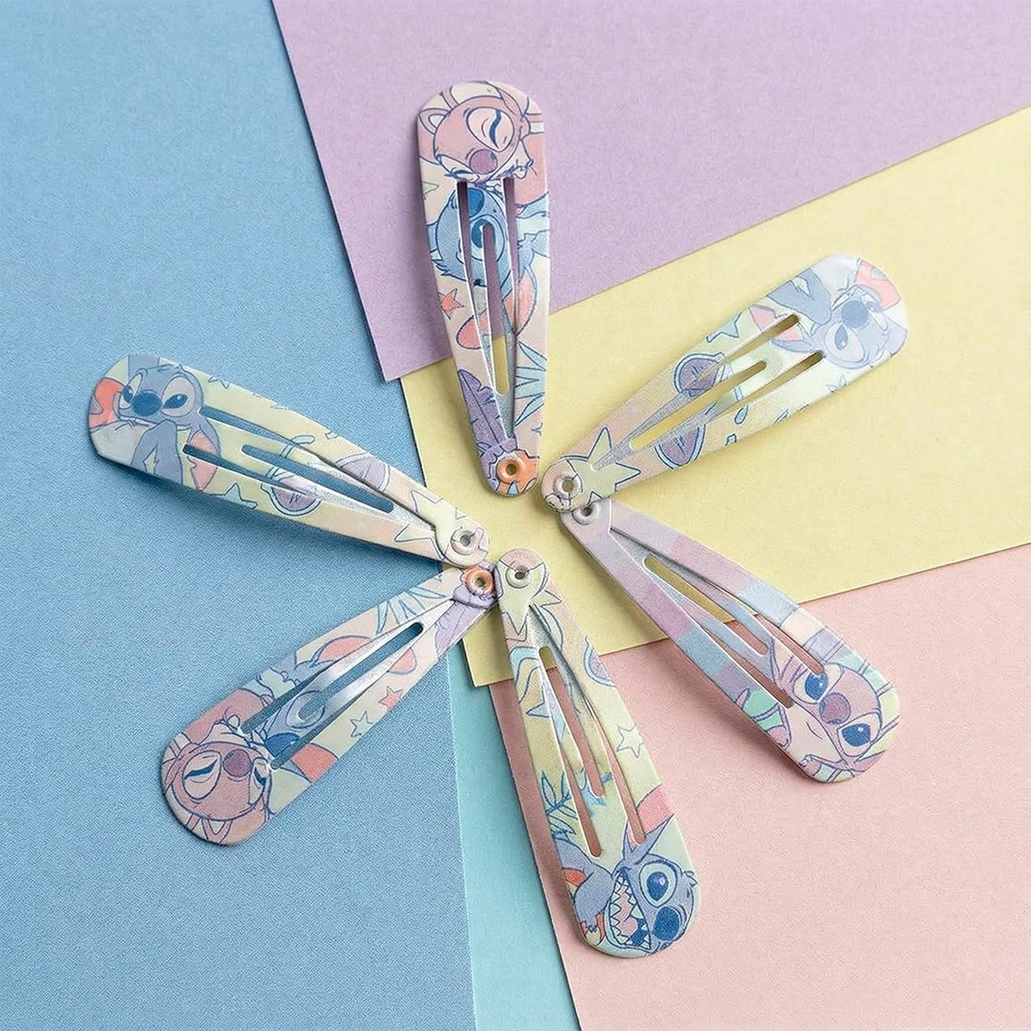 6 PIECES STITCH CLIPS HAIR ACCESSORIES