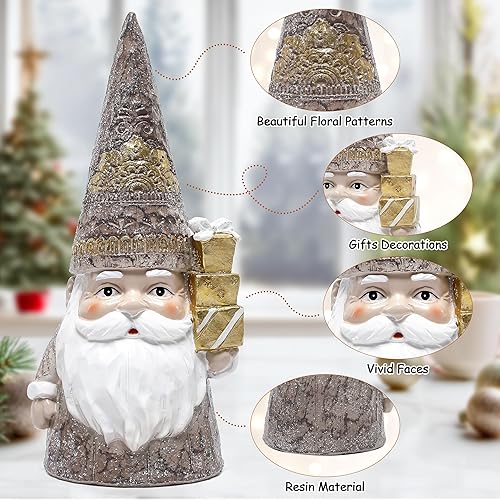 Miniatura 2 de Leekung Estatuas de gnomos para decoraciones de Navidad, figuras de gnomos de Navidad para estante de mesa, chimenea, decoración de mesa, decoración