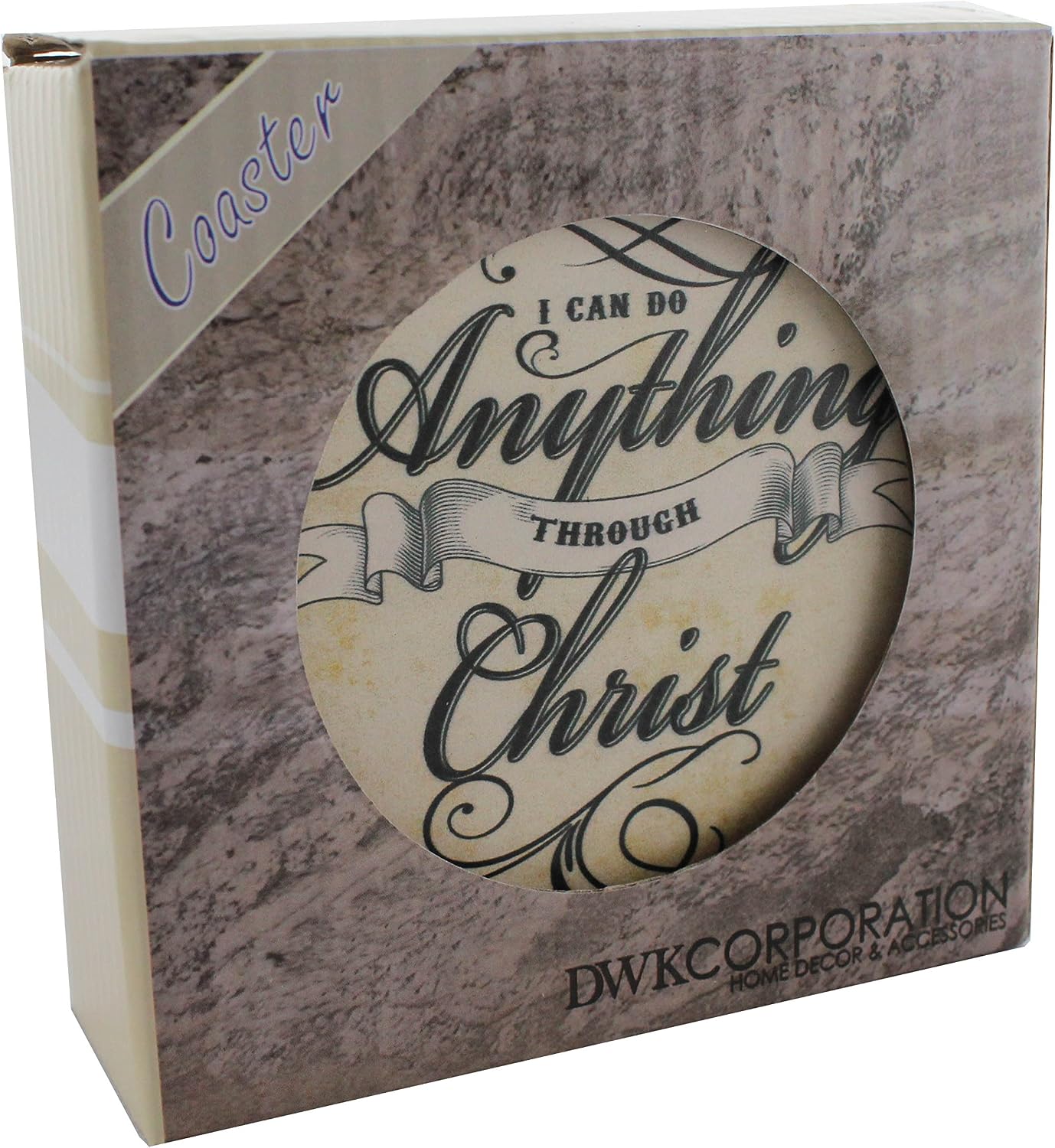 Inspirational Scriptures Coaster Set of 4 | Encouraging Verses to Protect Your Furniture | Christian and Spiritual Gifts and Decor