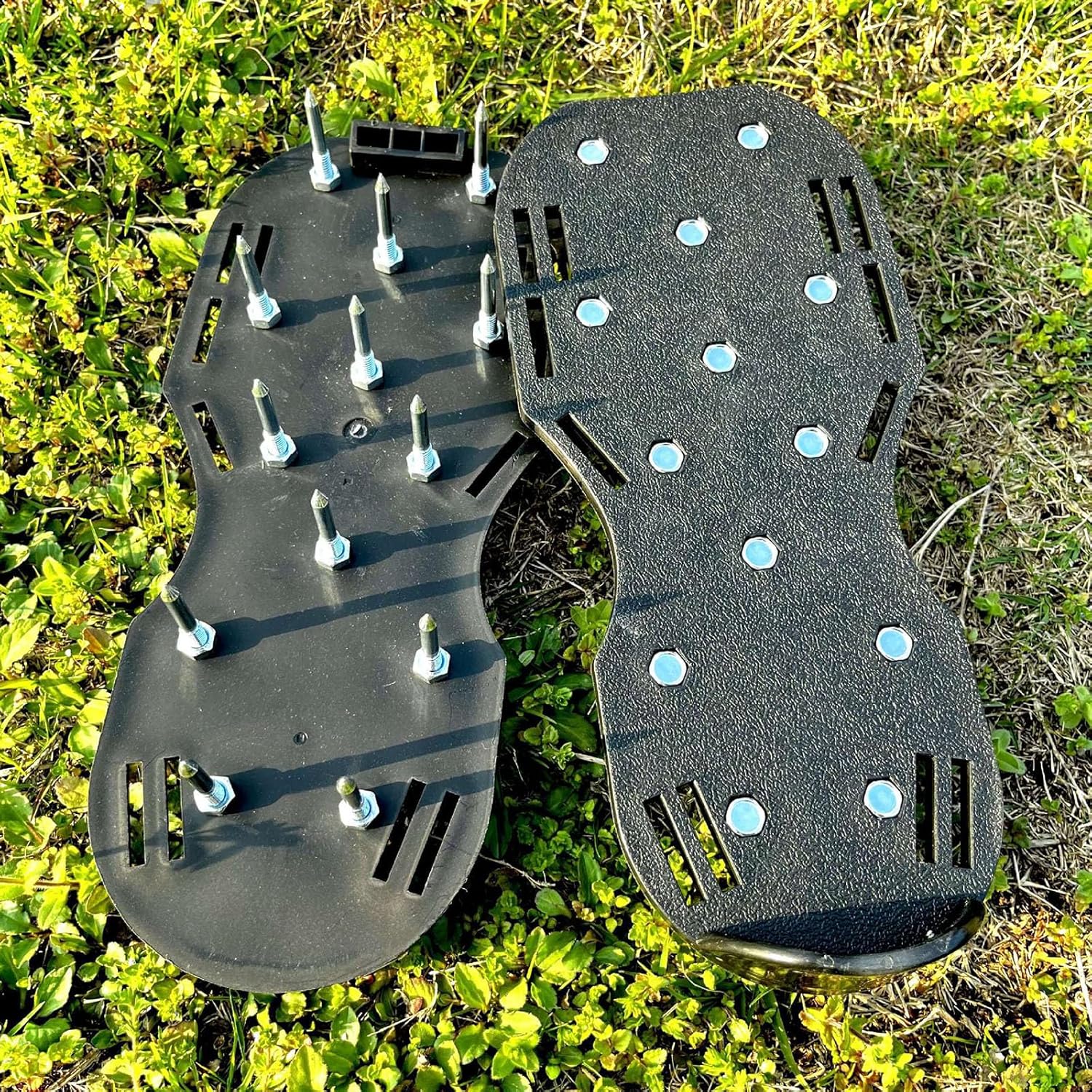 3-Inch Ground Stakes for Garden Grass Shoe, Soil Loosening Self-Leveling Spikes Lawn Inflatable Shoe Plates, Soil Loosening Shoes Floor Paint Spikes