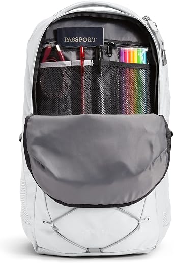 THE NORTH FACE Women's Jester Luxe Everyday Laptop Backpack, Tnf Black Heather/Burnt Coral Metallic, One Size, Classic