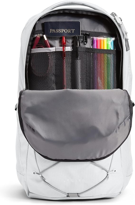 THE NORTH FACE Women's Jester Luxe Everyday Laptop Backpack, Tnf Black Heather/Burnt Coral Metallic, One Size, Classic