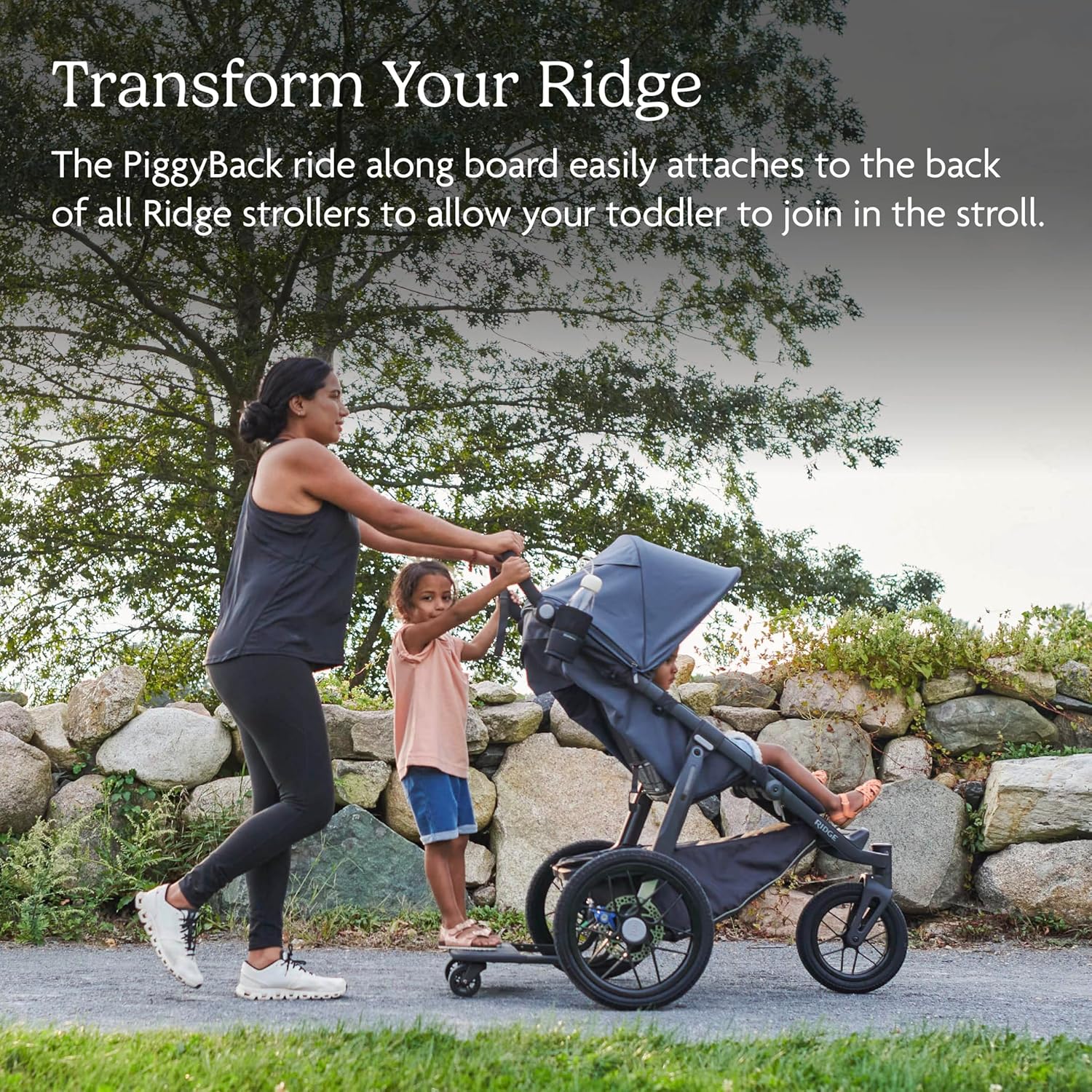 UPPAbaby Piggyback Ride-Along Board for Ridge Strollers, Quick Attachment for Toddlers to Stand + Stroll