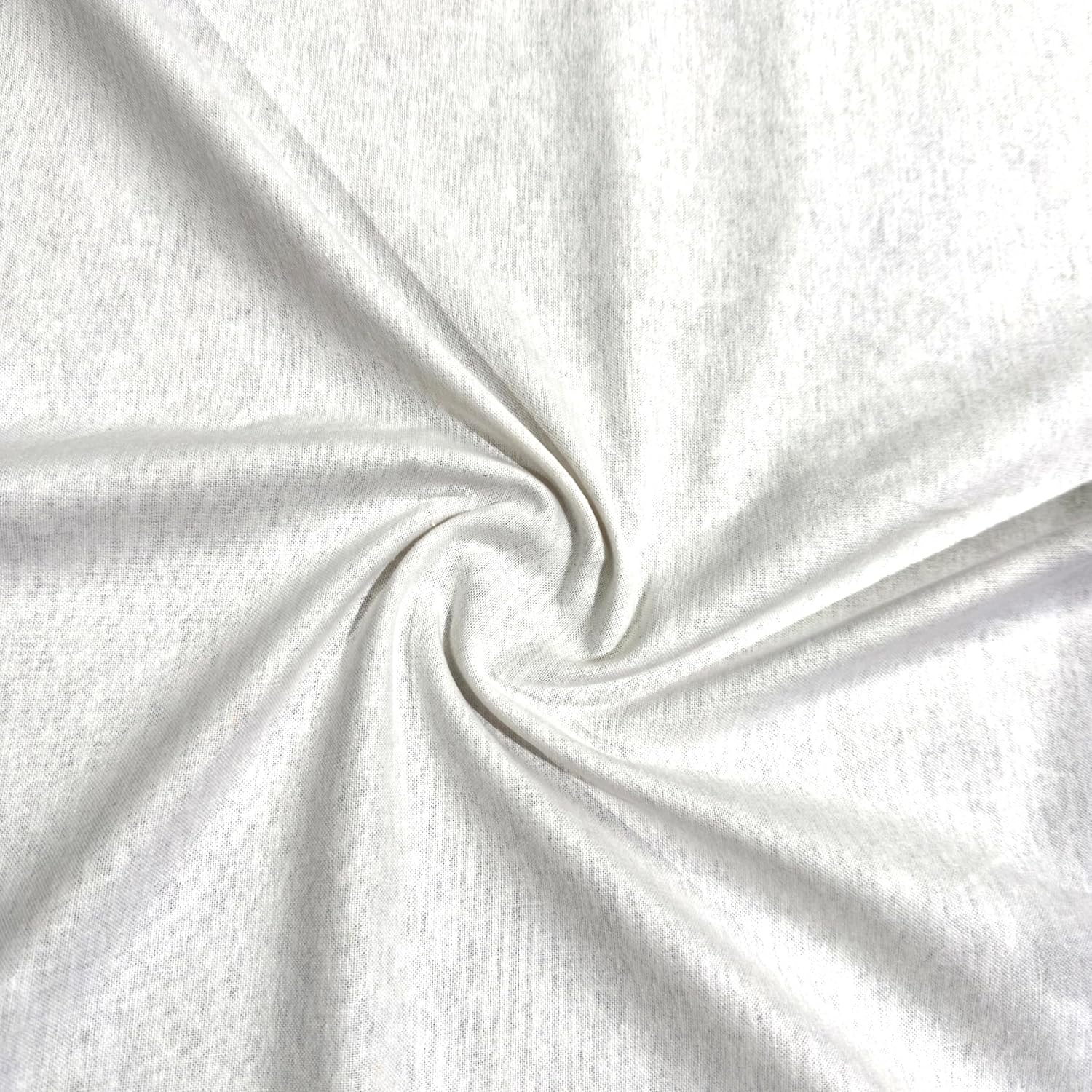 FabricLA Fabric by The Yard | 60" inches Wide Flannel | 100% Cotton for Baby Blanket, PJ, Shirt, Cloth Flannel Craft Fabric - White - 5 Continuous Yard