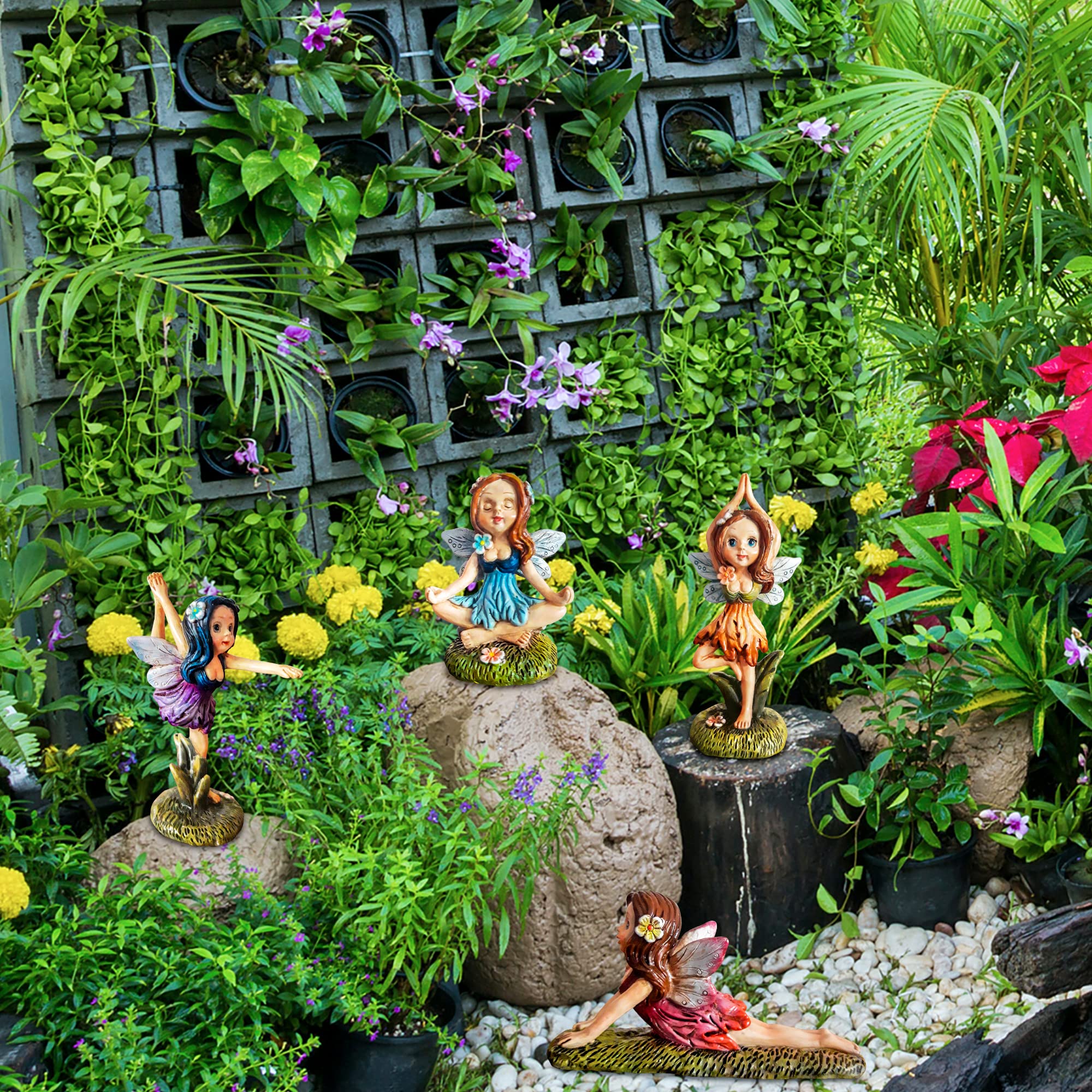 2 Feen-Figuren Mit Flügeln – Mini Deko Für Garten, Kuchen & Zimmer – Zauberhaftes DIY-Zubehör