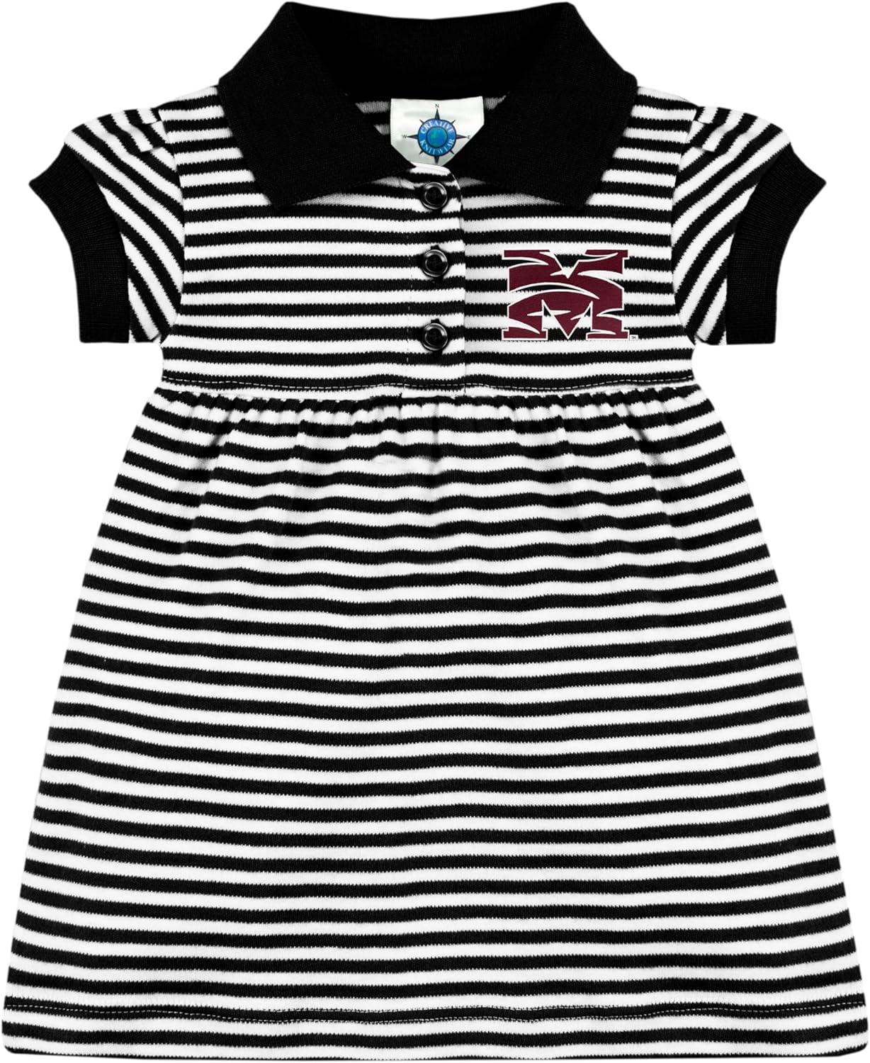 Creative Knitwear College Baby Polo Dress w/Bloomer - Team Logo, Multiple Colors, for Baby Girls (0-12 Months)