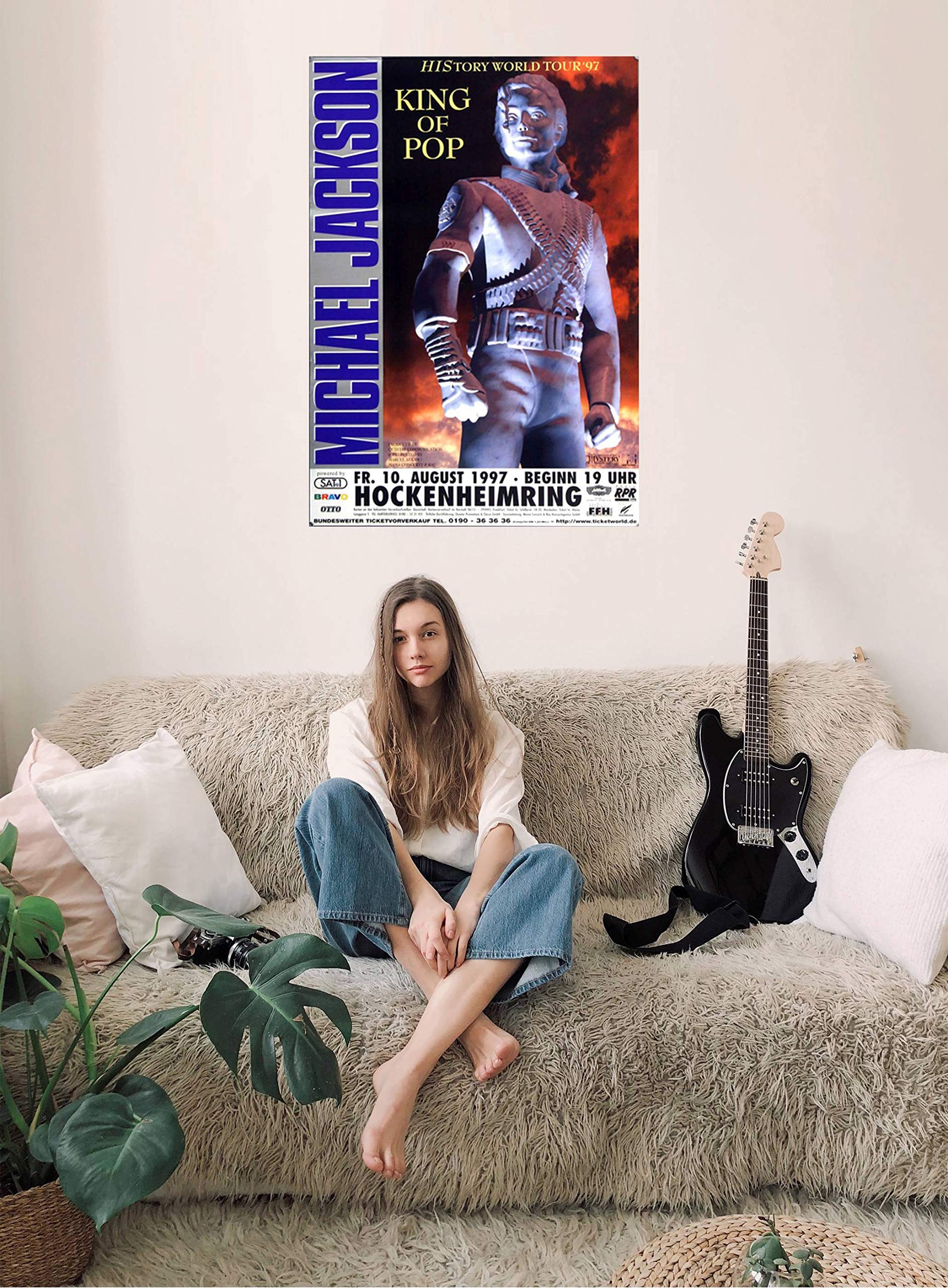 Michael Jackson - King of Pop, Hockenheimring 1997 » Konzertplakat/Premium Poster | Live Konzert Veranstaltung | DIN A1 «