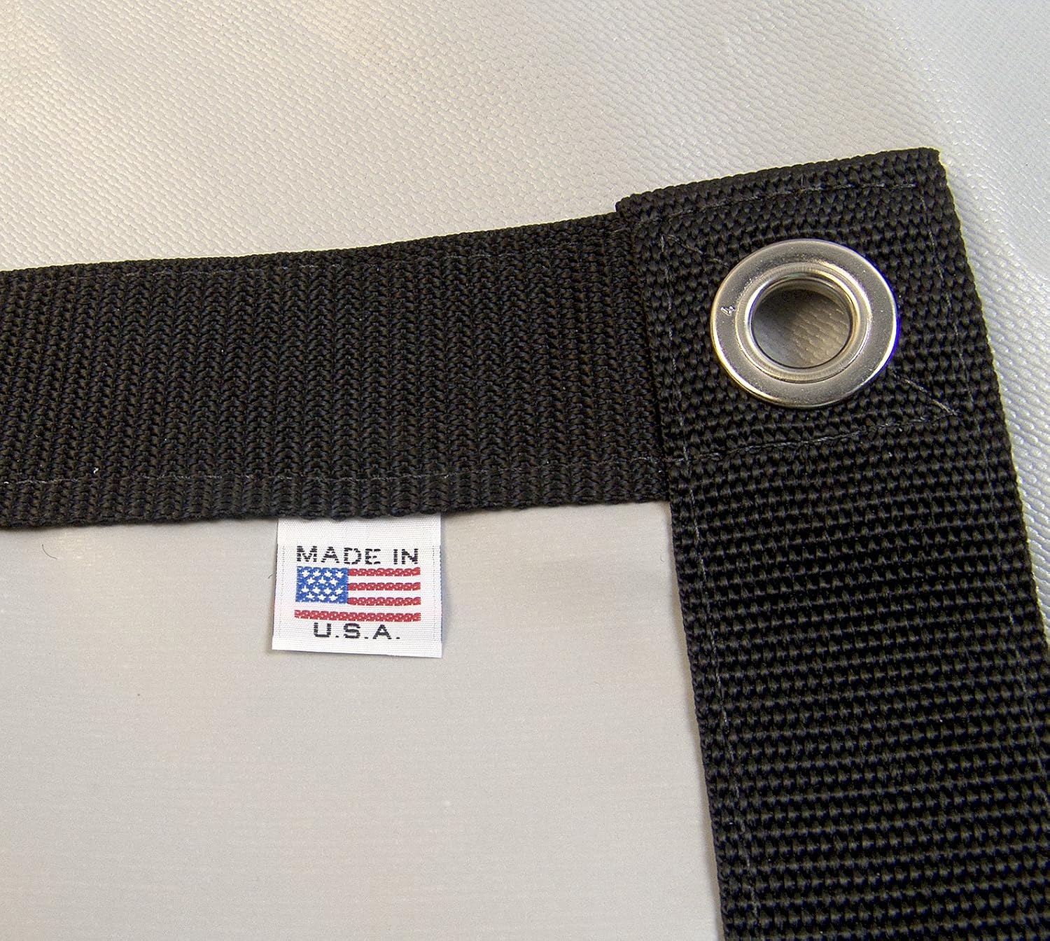 Tarp, Gray, Durable, Waterproof, 10 Oz. Vinyl w/Reinforced Edges (4' X 6' Feet)