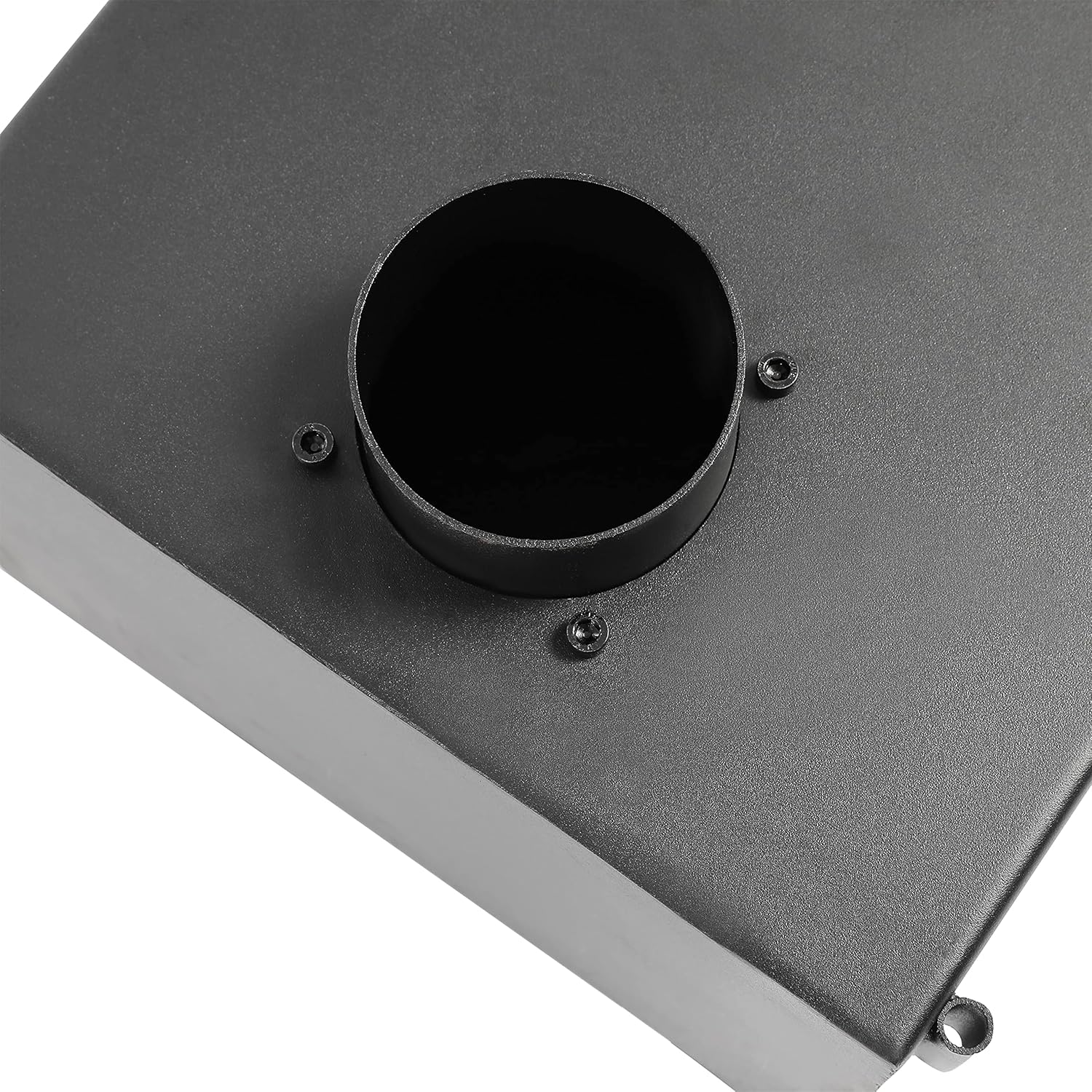 Close-up of the chimney pipe connection on the KUAFU Wood Burning Stove