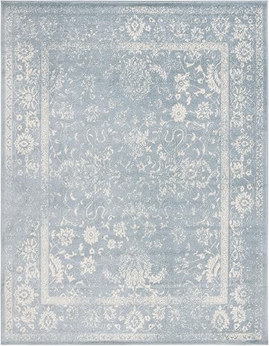 Miniatura 488 de Safavieh colección Adirondack - Alfombra de área, 6 x 9 pies, gris y azul, diseño oriental desgastado, no desprende pelusa, fácil cuidado, ideal