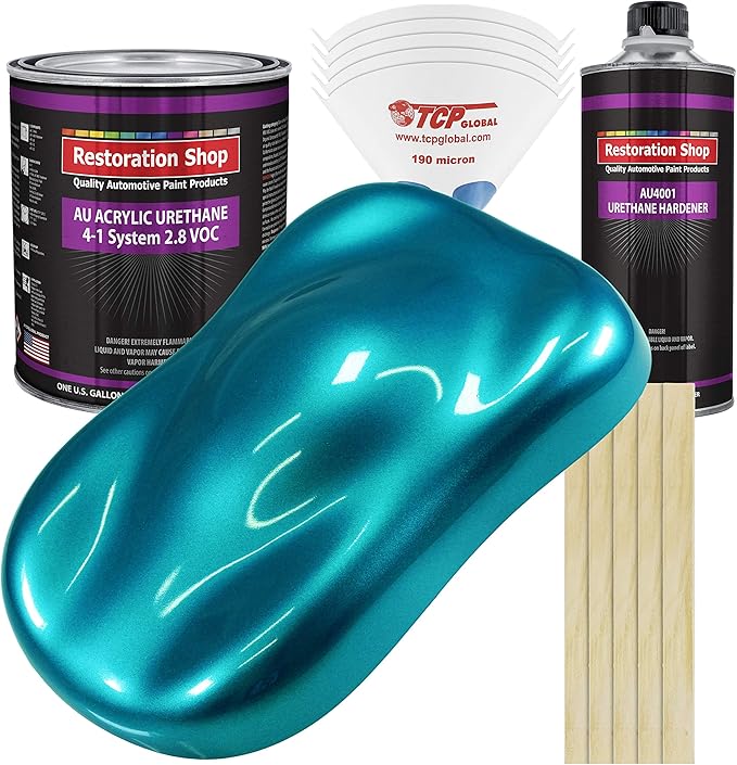 Restoration Shop Teal Green Metallic Acrylic Urethane Auto Paint
