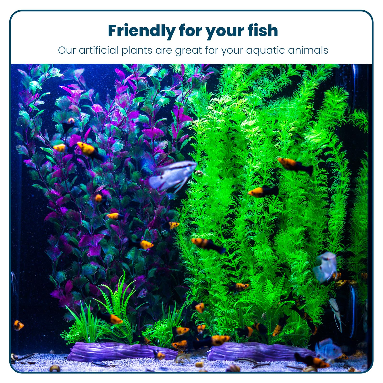 Große Künstliche Aquarienpflanze 53 Cm – Realistisch, Mit Tonbasis, Pflegeleicht Für Süß- & Meerwasser, Ideal Für Aquascaping