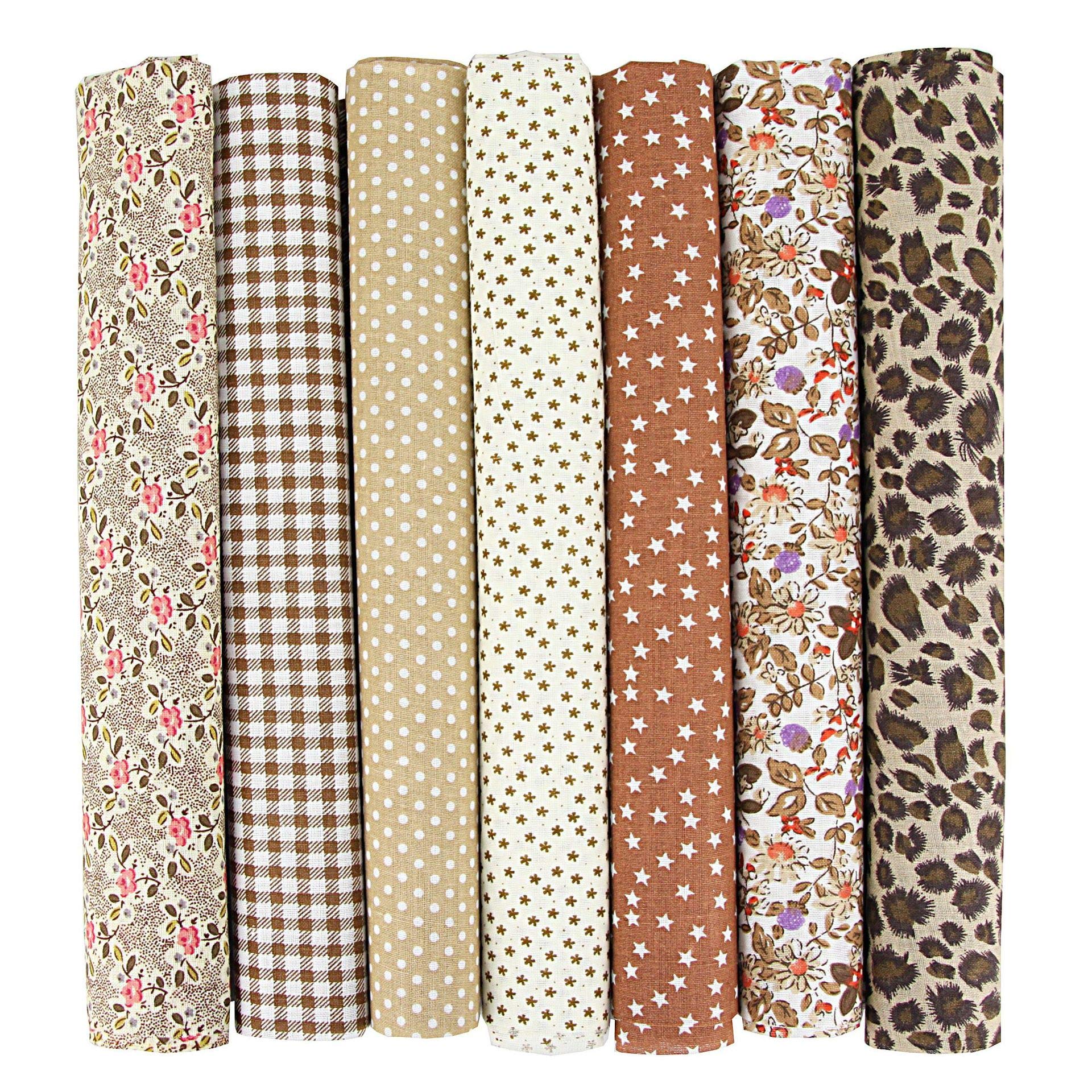 14 pcs 20 x 20 inch cotton fabric square quilting... Amazon.com: 7PCS Flower Cotton Fabric Squares 20" x 20" Fat Quarter ...
