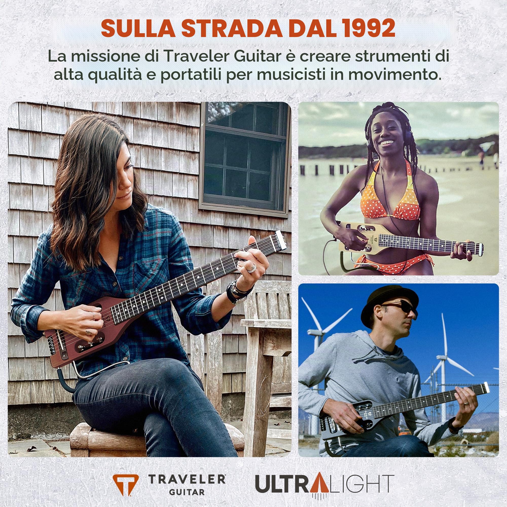 Chitarra elettrica Traveler Guitar Ultra-Light, acero (ULE MPS)