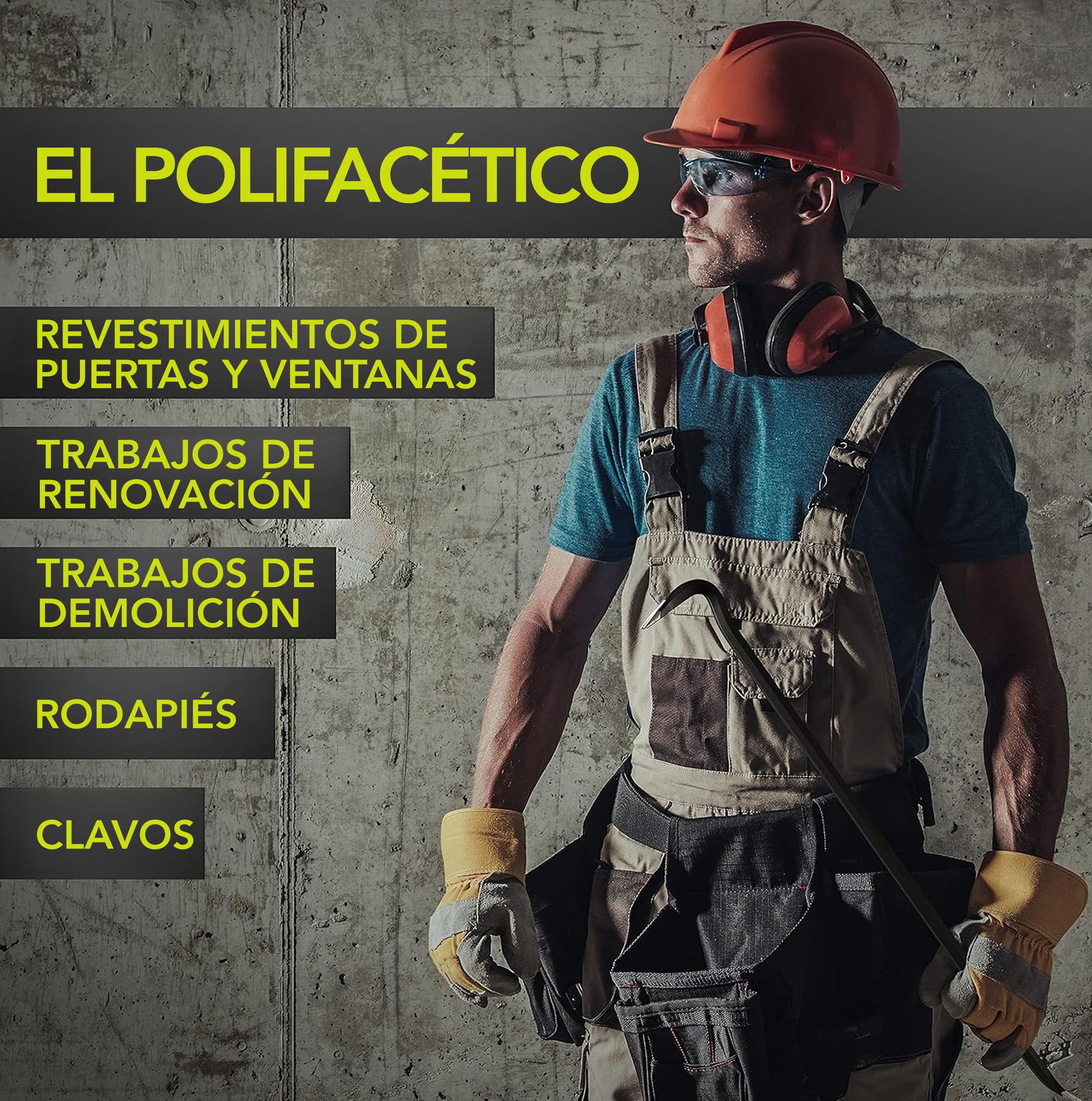 Barra de clavos de primera calidad | 800 x 18 mm | palanca de acero especial, palanca, barra de cincel, palanca herramienta, pata de cabra, pata de cabra herramienta