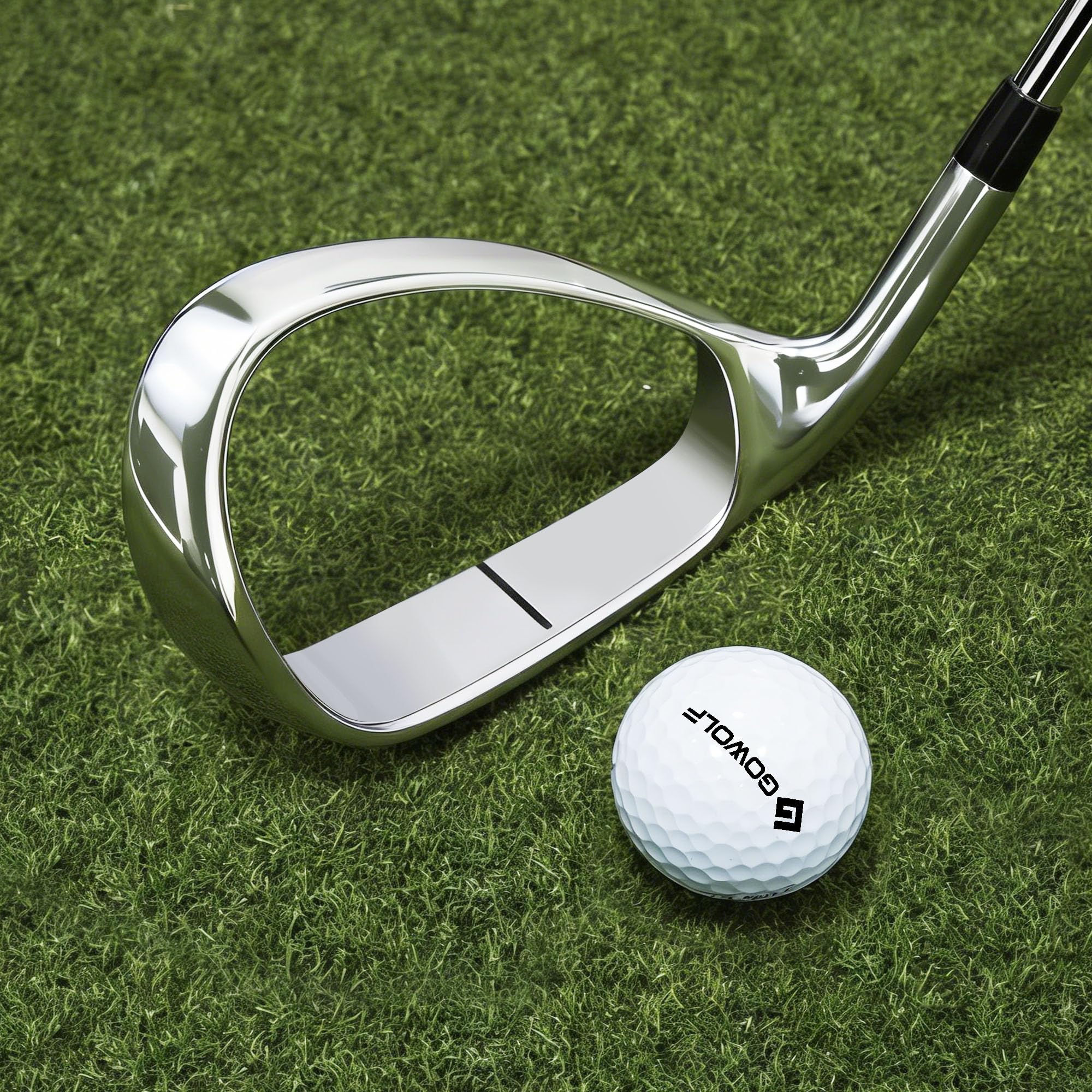 Gowolf Hollow Strike - Entrenador de swing de golf, palo de golf de entrenamiento con retroalimentación instantánea, corrige el camino de swing para golfistas diestros, ayuda de práctica de