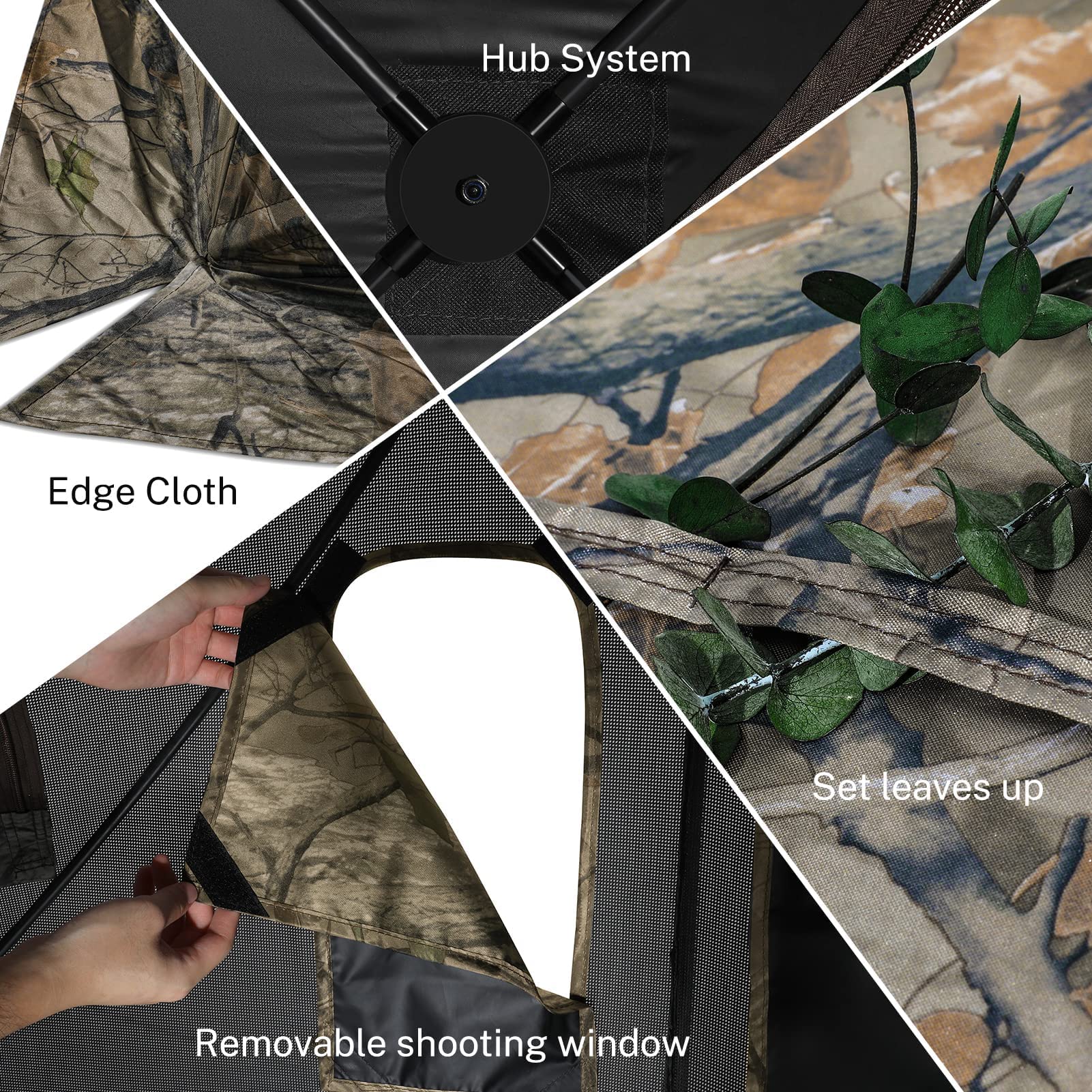 Gonex Hunting Blind, 270 Degree See Through Ground Blind 23 Person