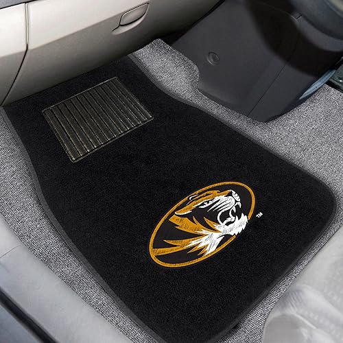 Vista 10 de FANMATS NCAA - Juego de 2 alfombrillas bordadas con logotipo del equipo unisex para adultos Negro