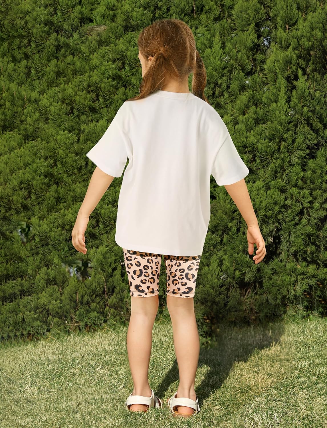 PATPAT Girls Summer Outfits Size 4-14 Years Graphic Print T-Shirts and Biker Shorts 2 Piece Outfit Kids Cute Clothing Sets - Image 4