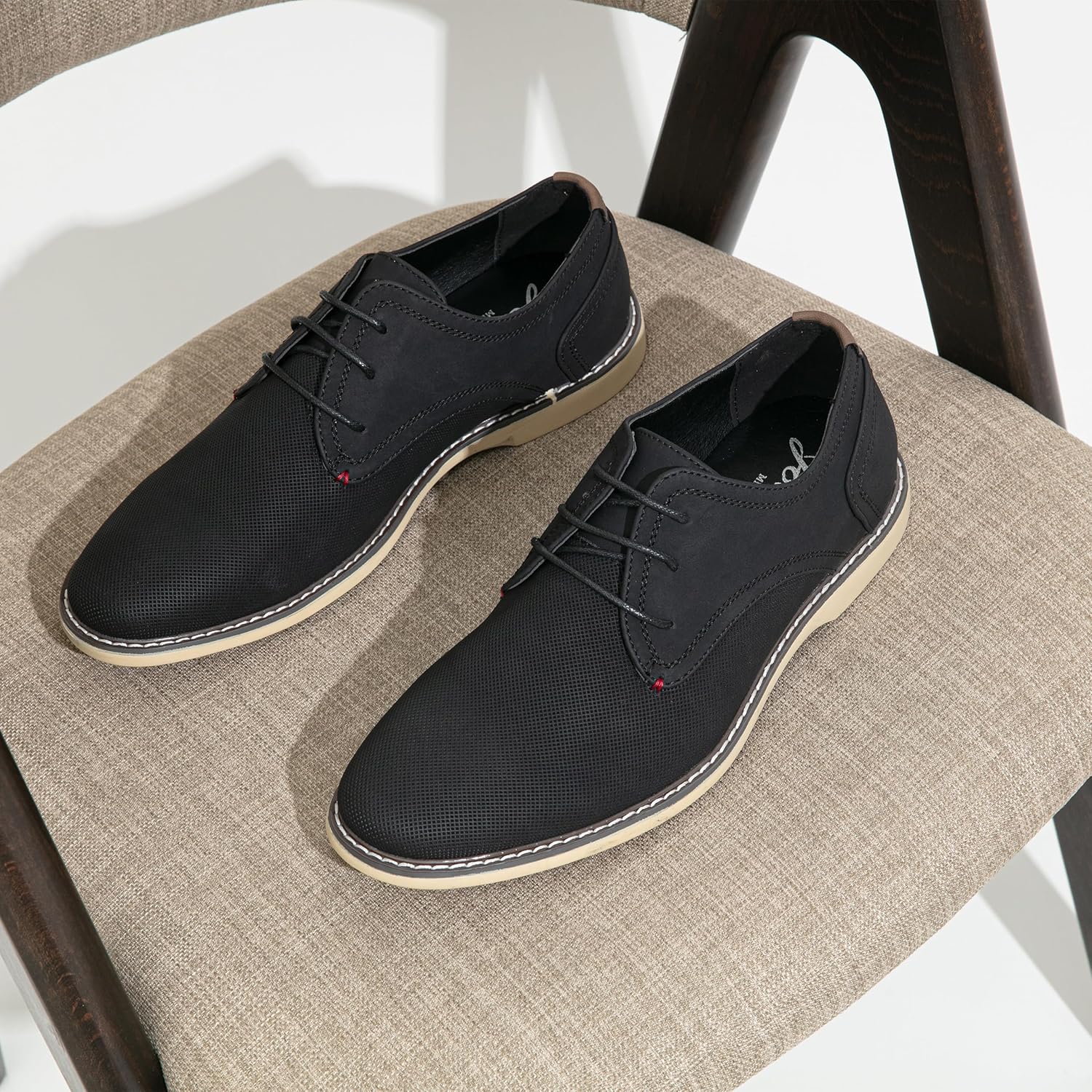 Jousen Men's Casual Dress Shoes Retro Business Classic Dress Shoes for Men - Image 4