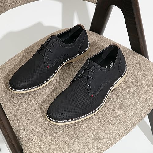 Miniatura 3 de Jousen Zapatos de vestir casuales para hombre, zapatos de vestir clásicos de negocios retro para hombres
