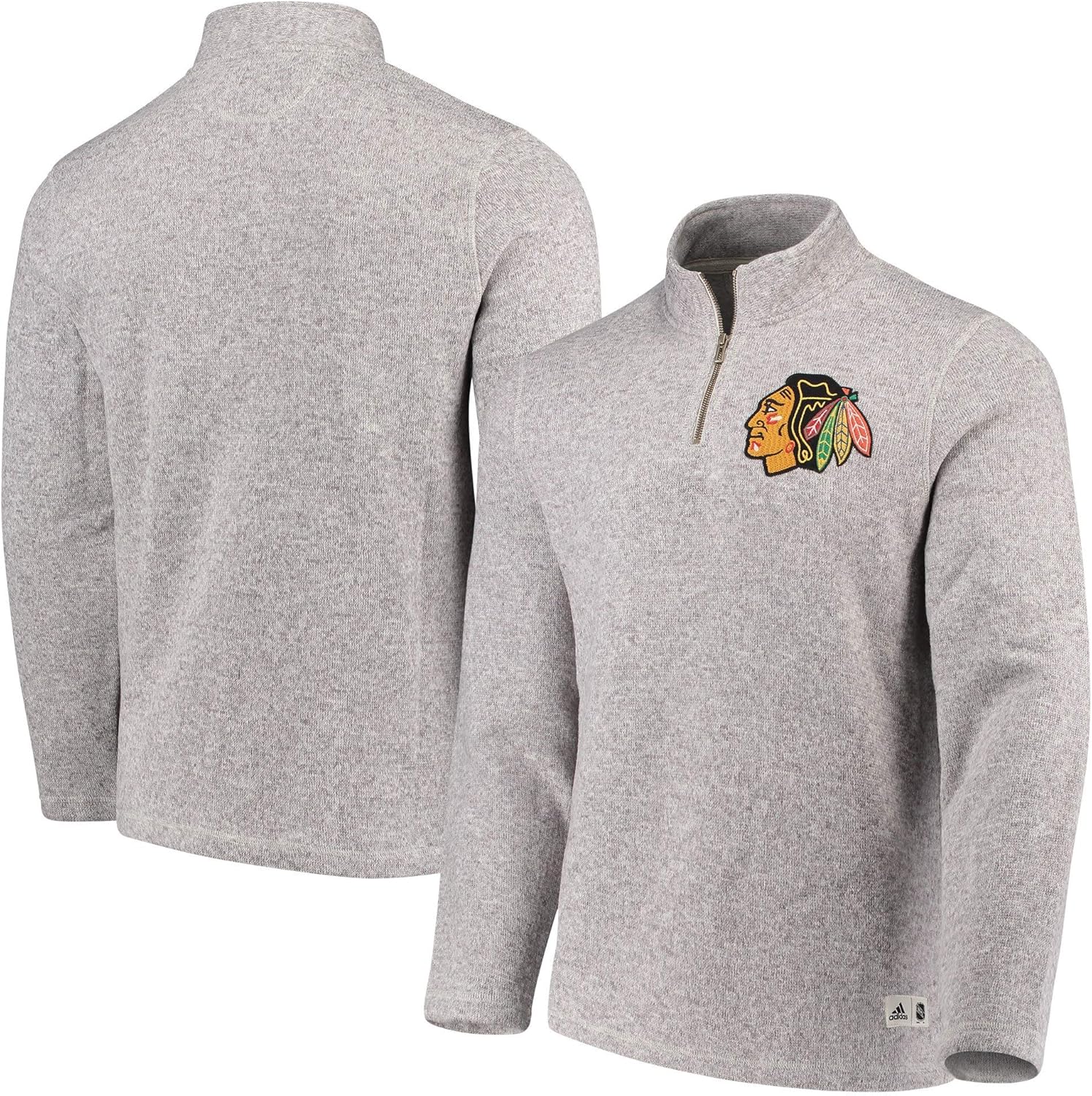 adidas Chicago Blackhawks NHL Fleece Pullover 1/4 Sweatshirt