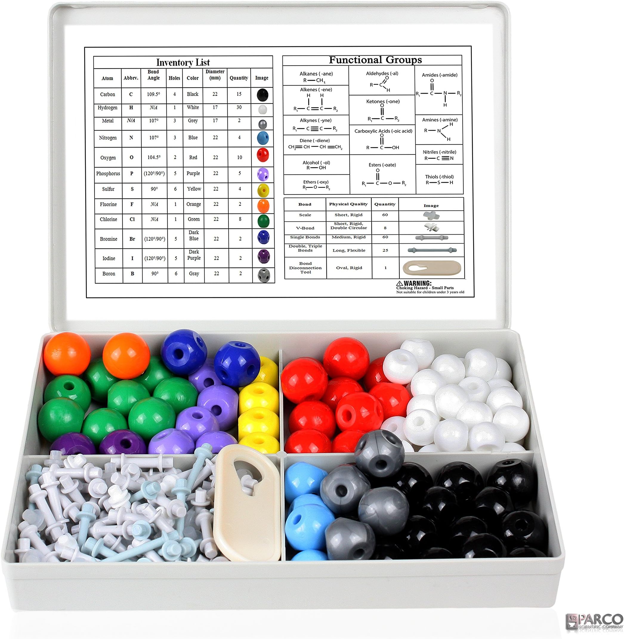 PARCOScientific PCM008 240PCs Molecular Model Kit