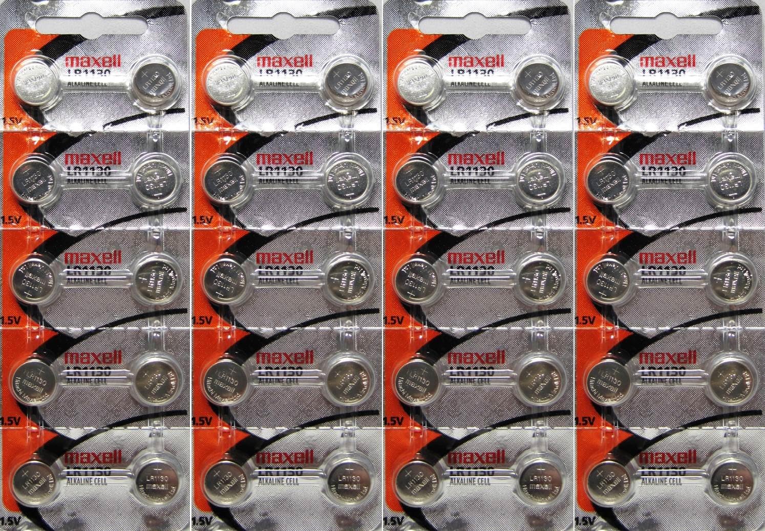 40 Authentic Maxell LR1130 AG10 189 LR54 Alkaline 1.5V Batteries