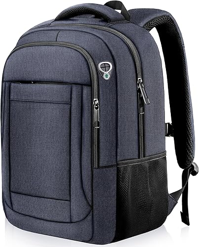Miniatura 9 de Mochila grande de viaje para laptop de 17 pulgadas, mochila de laptop aprobada por aerolíneas, mochila antirrobo para negocios, delgada y