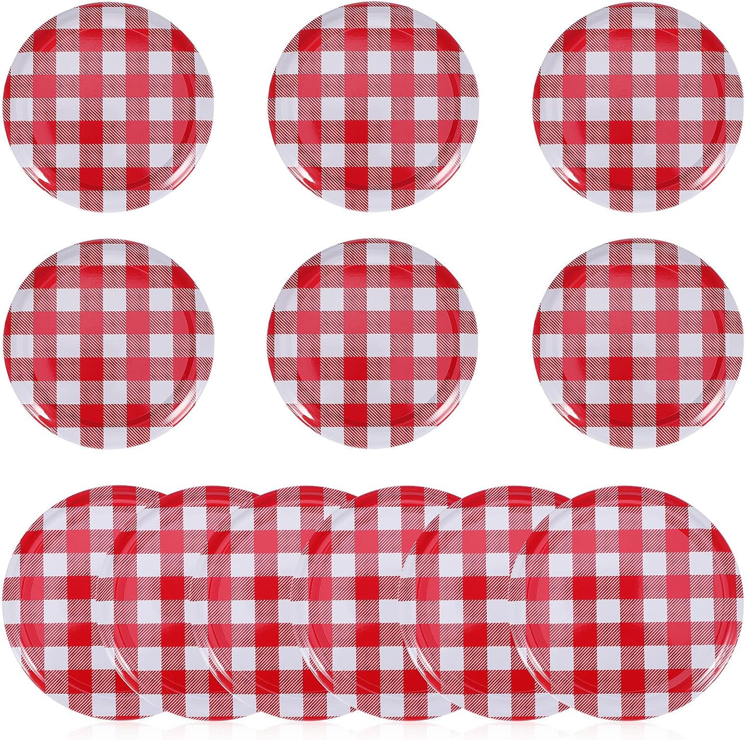 12 Pcs Red Wide Mouth Aluminum Mason Jar Lids, Tight Seal Covers