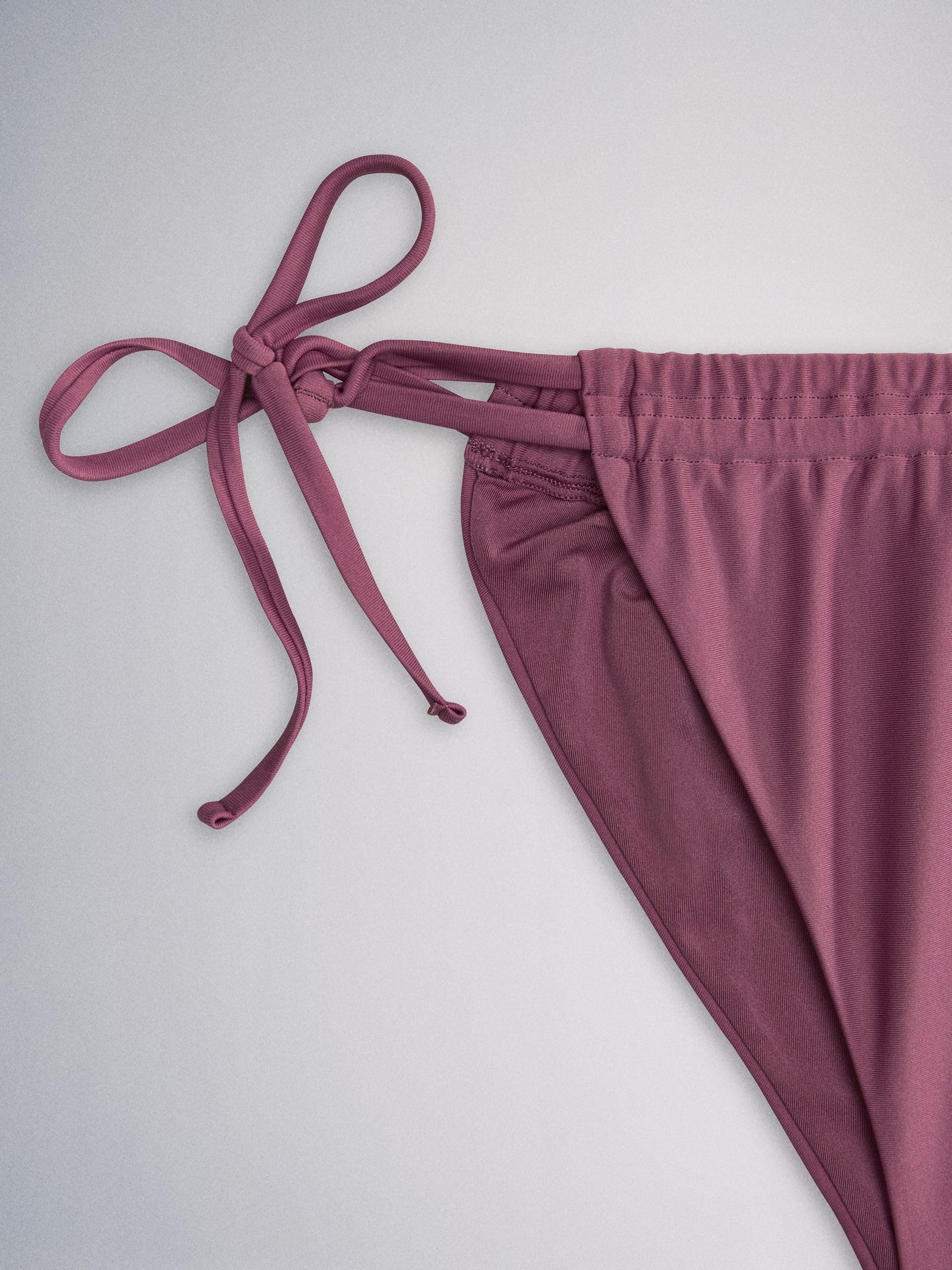 THE SET Femme Bas de Bikini échancré, Lot de 3 | Taille mi-haute