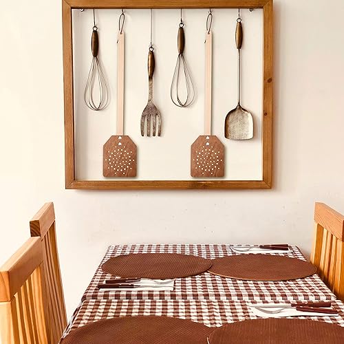 Miniatura 4 de YoungJoy Swat manual rústico de cuero resistente de 19 pulgadas con mango largo de madera (1 paquete, marrón)