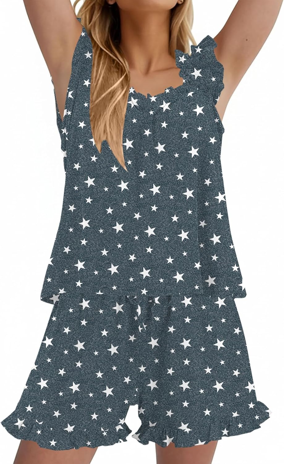 StunShow Womens Pajama Sets Soft Ruffle Top Cute Loungewear Sets with Pocket Women Sleepwear Set 2 Piece Bridal Pj Set - Image 2