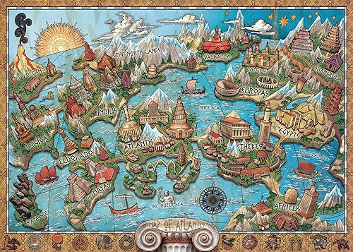 Ravensburger Mysterious Atlantis - Rompecabezas de 1000 piezas - Viaja a las leyendas | Tecnología única Softclick | Vibrante, sin reflejos y