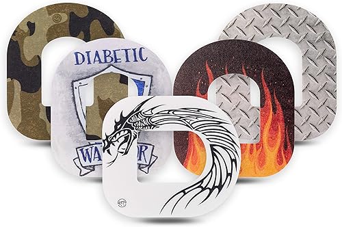 Vista 13 de ExpressionMed - Parches adhesivos para Omnipod (paquete de 5) - Cintas con sensor CGM precortadas a prueba de agua, no se deshilachan, precortadas