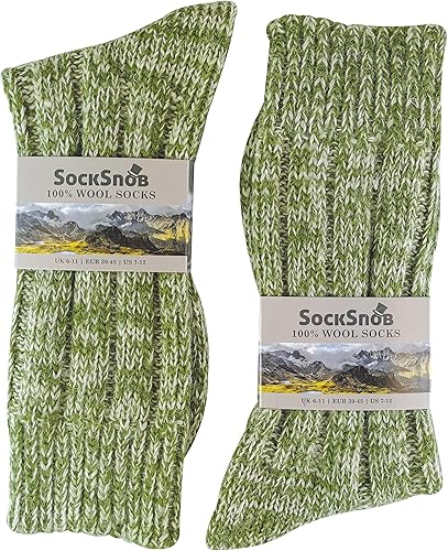 Miniatura 2 de 1 paquete de calcetines gruesos y cálidos para exteriores, acolchados, 100% lana, senderismo y senderismo