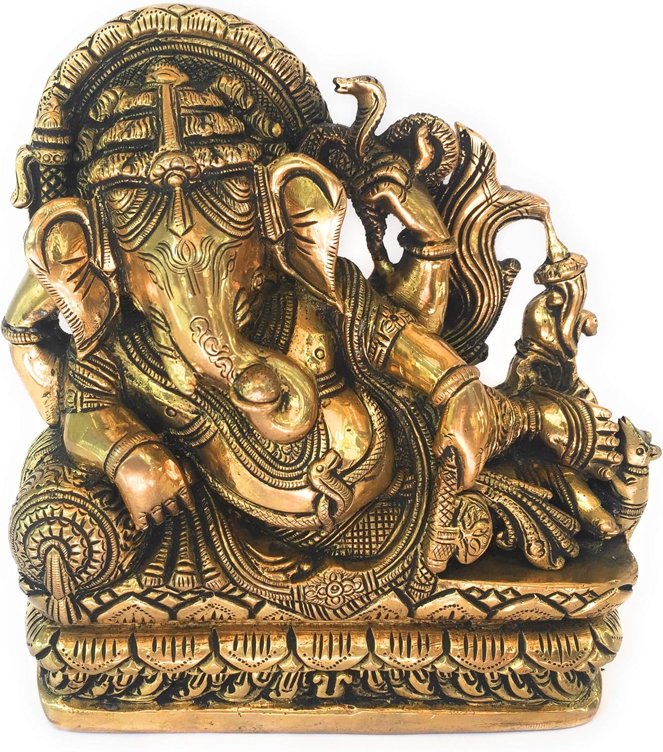 Mohan Jodero Elegant Brass Lord Ganesha/Lord Ganpati/Lord Shidhivinayak Pagdi Ganesha