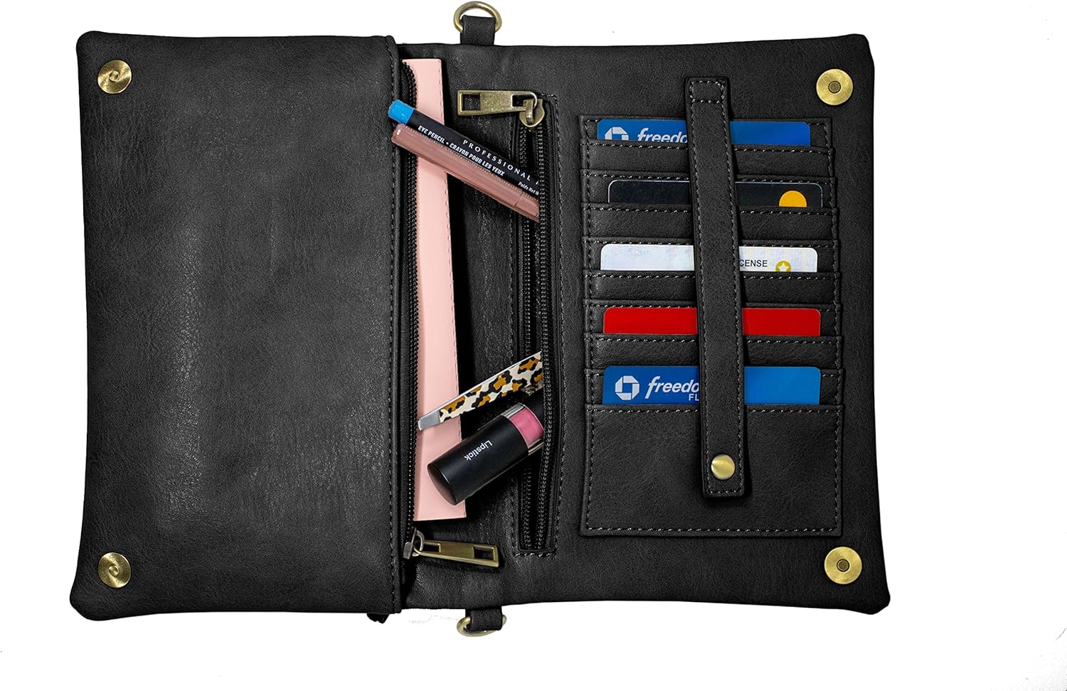 Joy Susan Multipocket Crossbody Bag: Kitty in Vegan