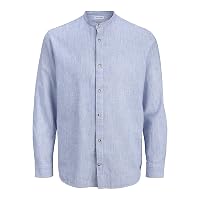 Jjesummer Linen Blend Band Shirt L/S SN, Infinity