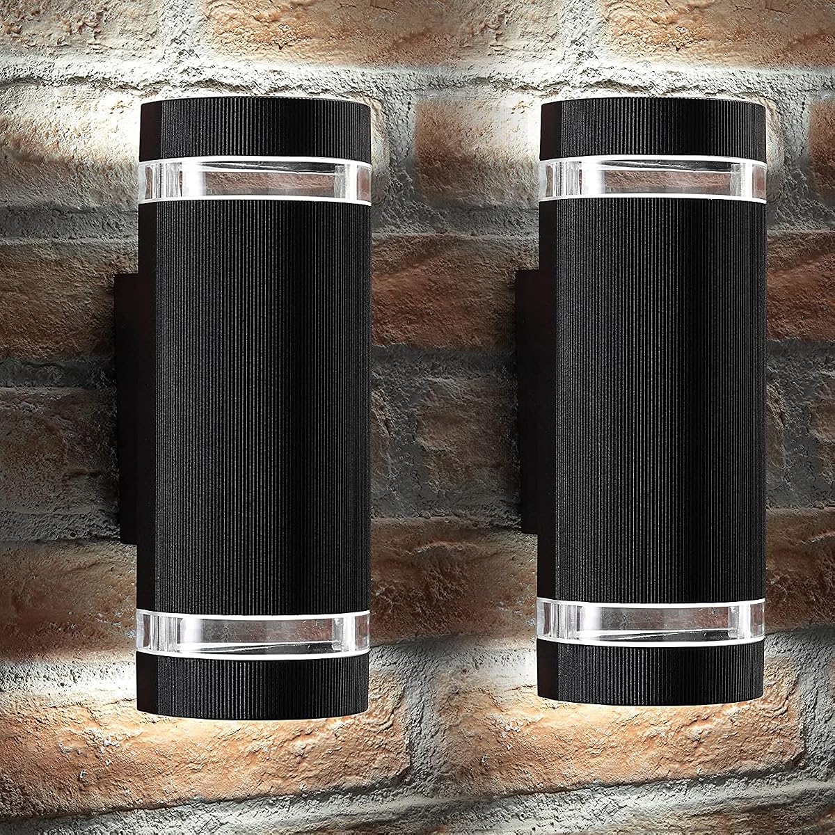 Bling Dusk To Dawn Outdoor Wall Sconce - Etl Listed 5000K Up Down Light