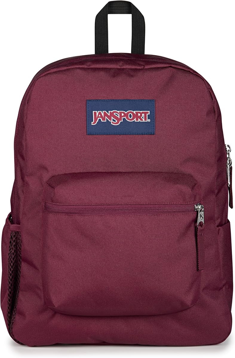 Mochila JanSport 26L Cross Town - Mochila clásica de 12 pulgadas, laca cereza