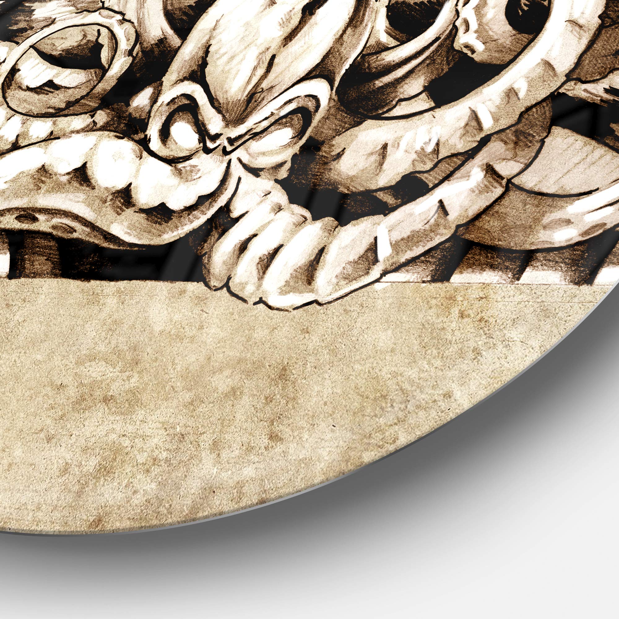 Amazon.co.jp: DesignArt mt7987-c23 Octopusスケッチin White Shade