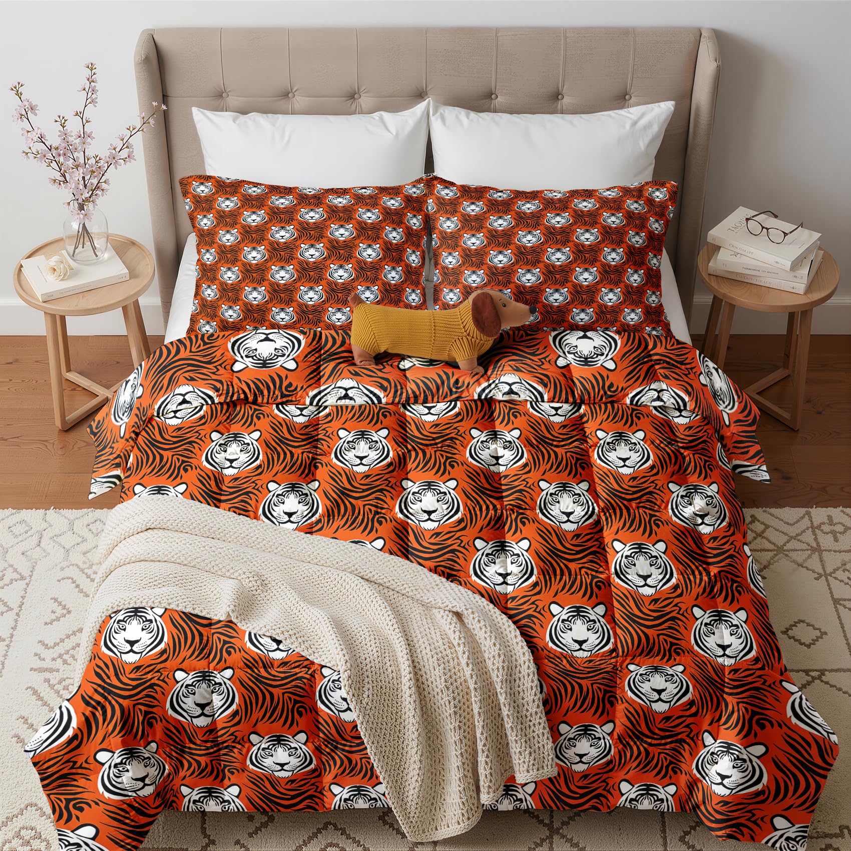 GEDAEUBA White Tiger Coverless Duvet Single 10.5 Tog