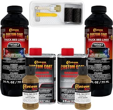 Custom Coat Coyote Brown Urethane Roll-On Truck Bedliner Kit, 2 Quarts
