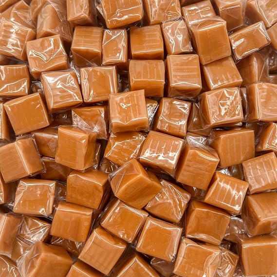 Vanilla Caramel Candy, Caramels Individually Wrapped, 3 Lb Bag